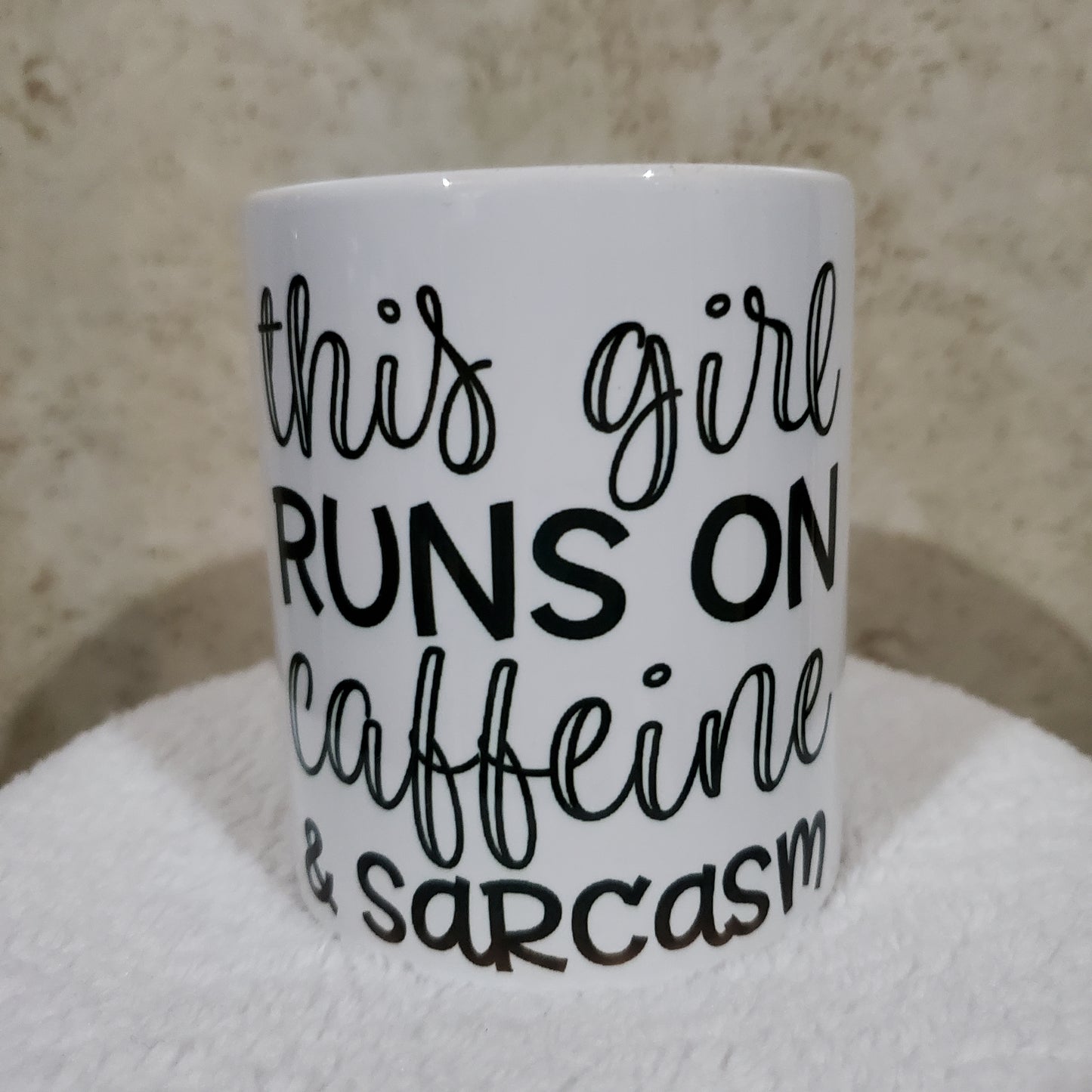 Coffee Mug Girl Run on Caffeine