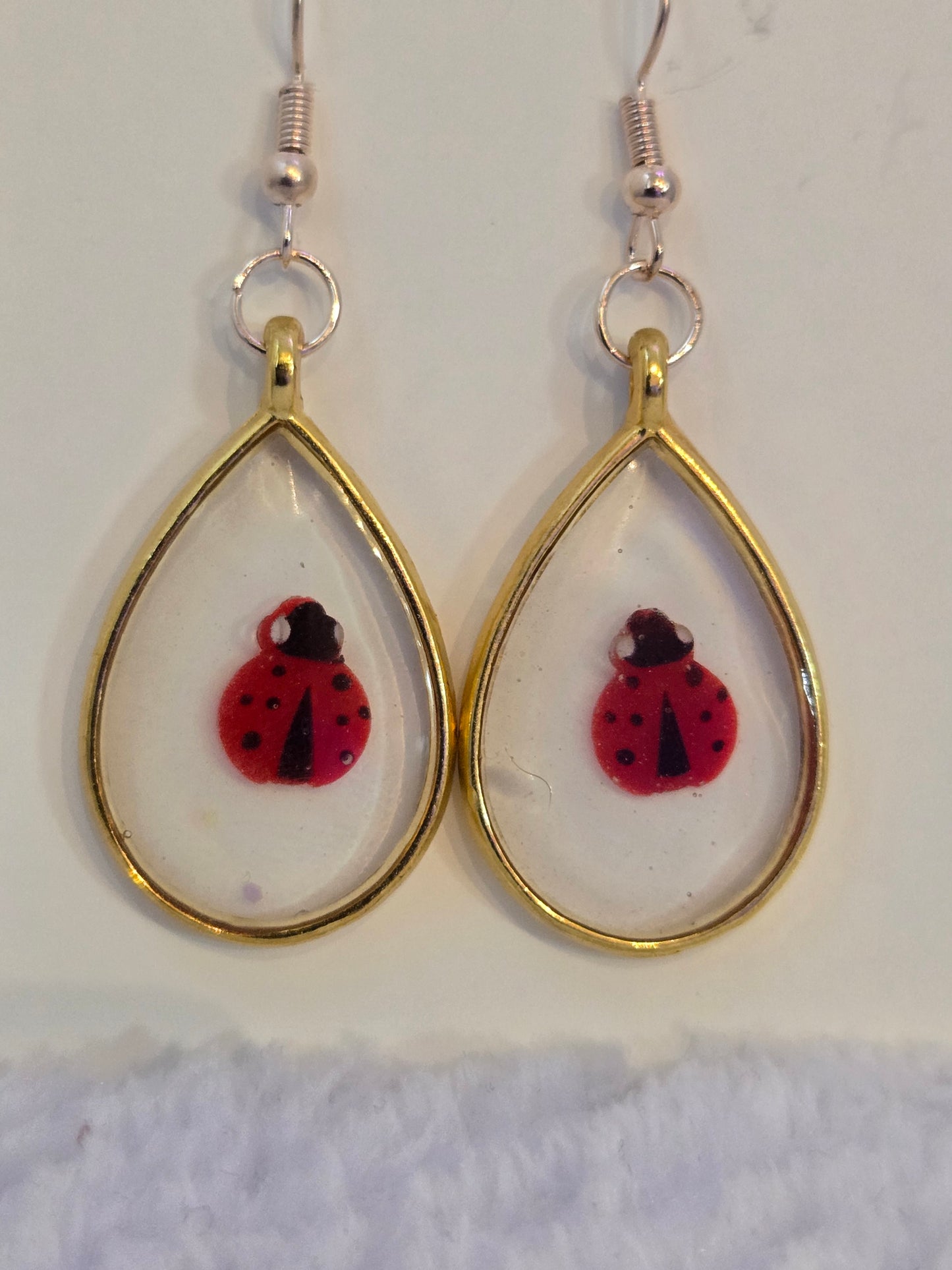 Earrings with Lady Bugs