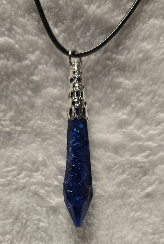 Sparkly Resin Necklace Black