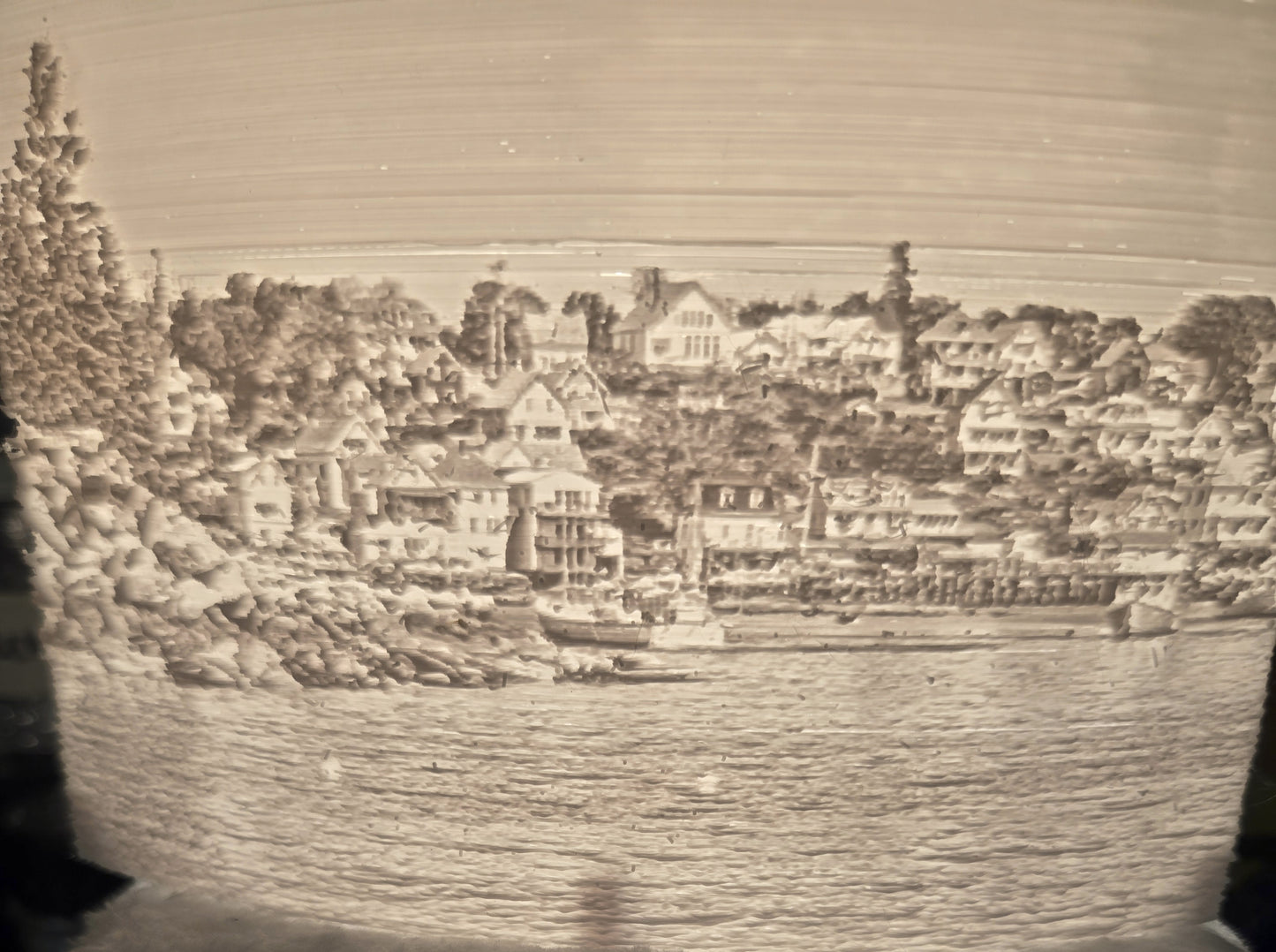 Lithophane Fishing Village