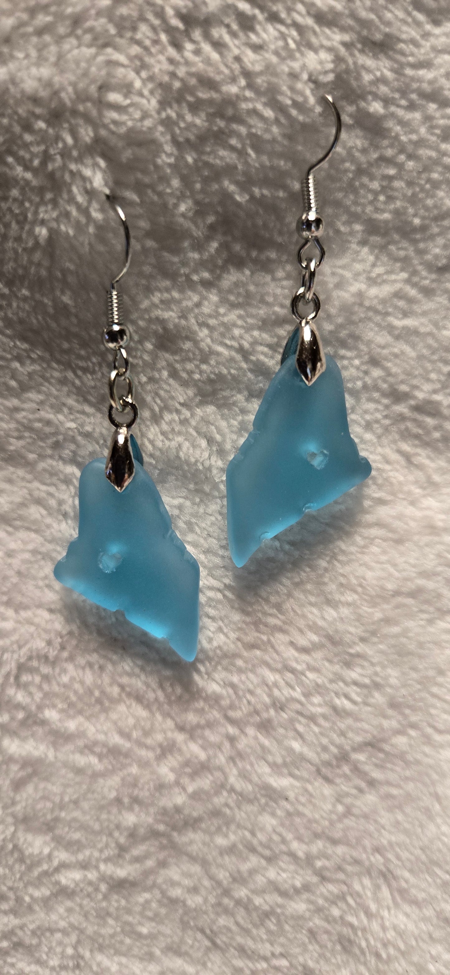 Maine Shaped Seaglass Earrings