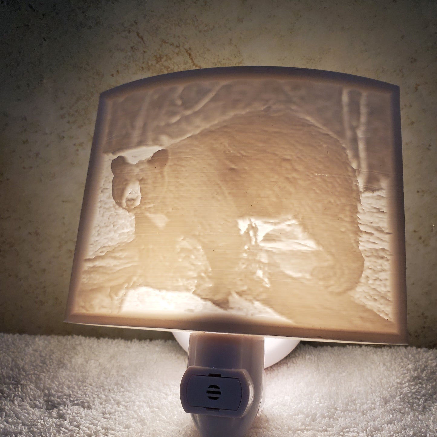 Black Bear Lithophane Night Light