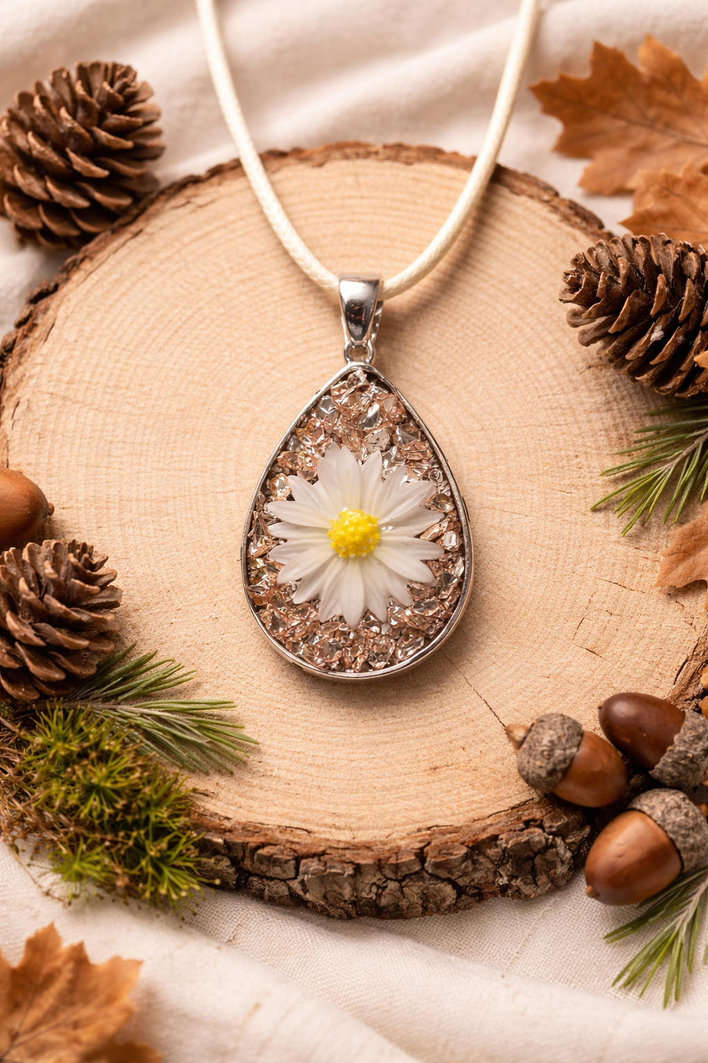 Necklace Gold with Daisy