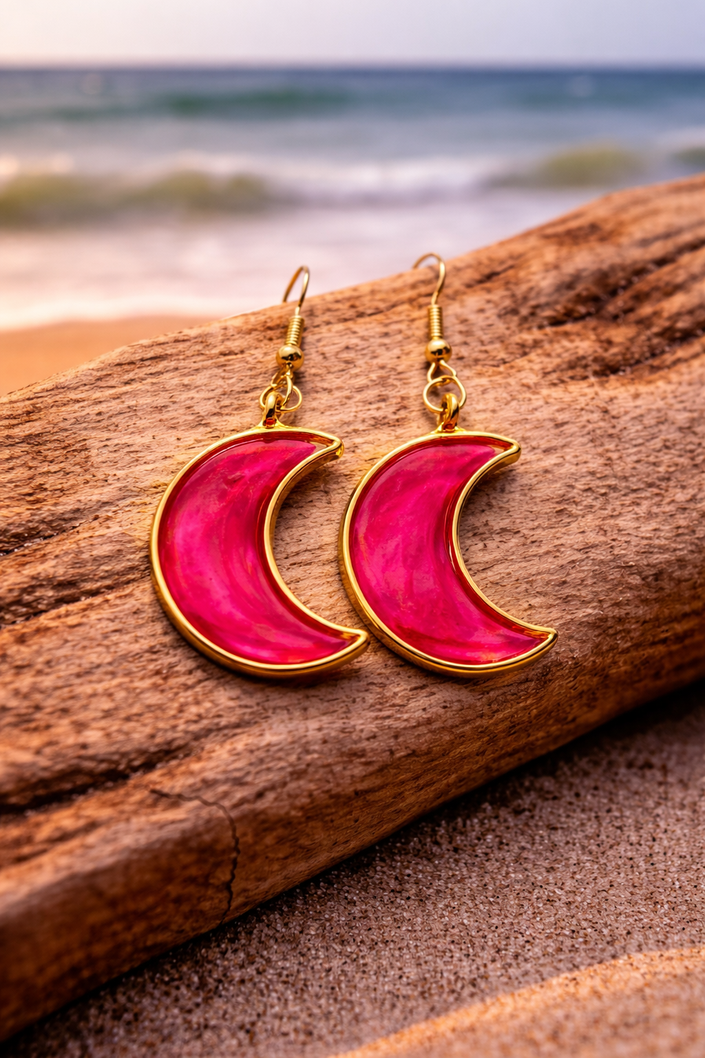 Earrings Pink Moons