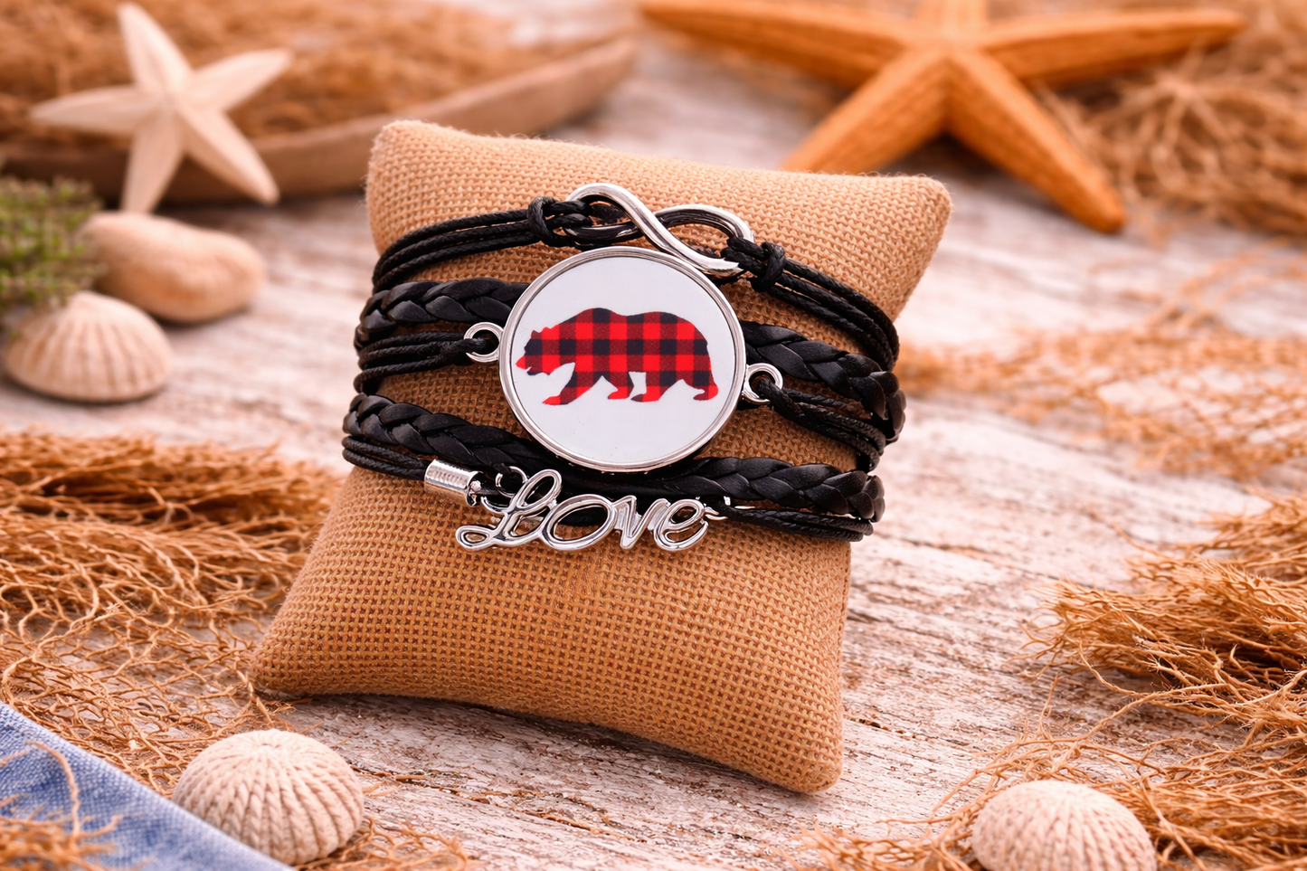 Bracelet checked bear