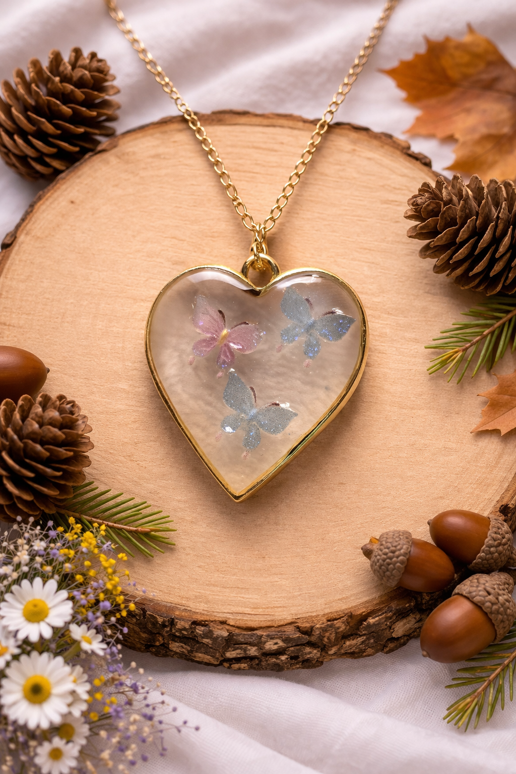 Butterfly Heart Necklace