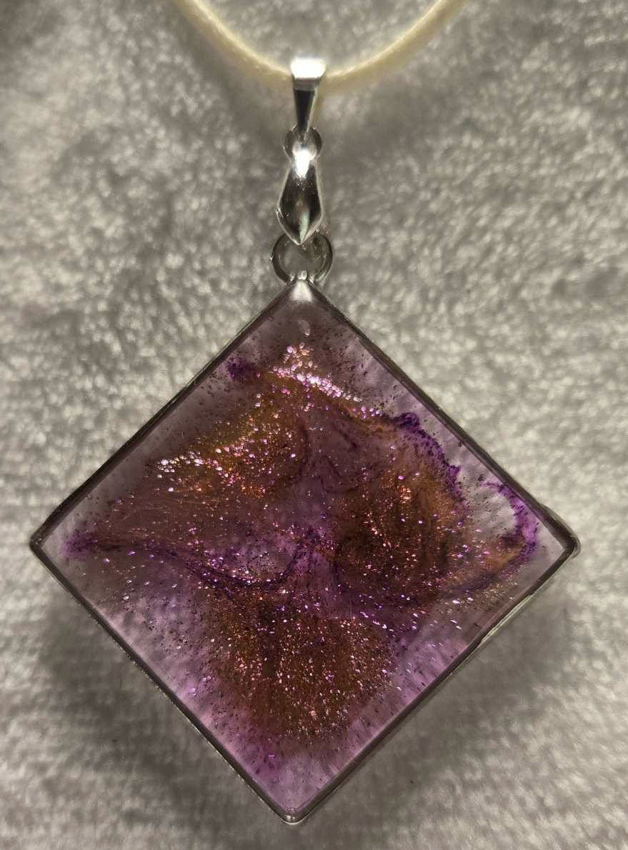 Purple Glitter Necklace