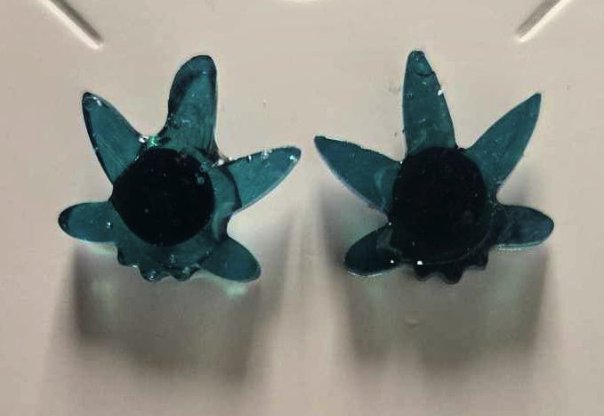 Pot Leaf Resin Earrings