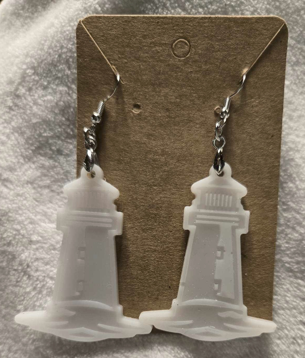 Light House Earrings White
