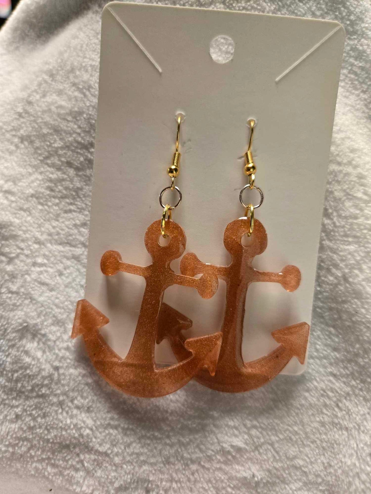 Anchor Earrings Resin