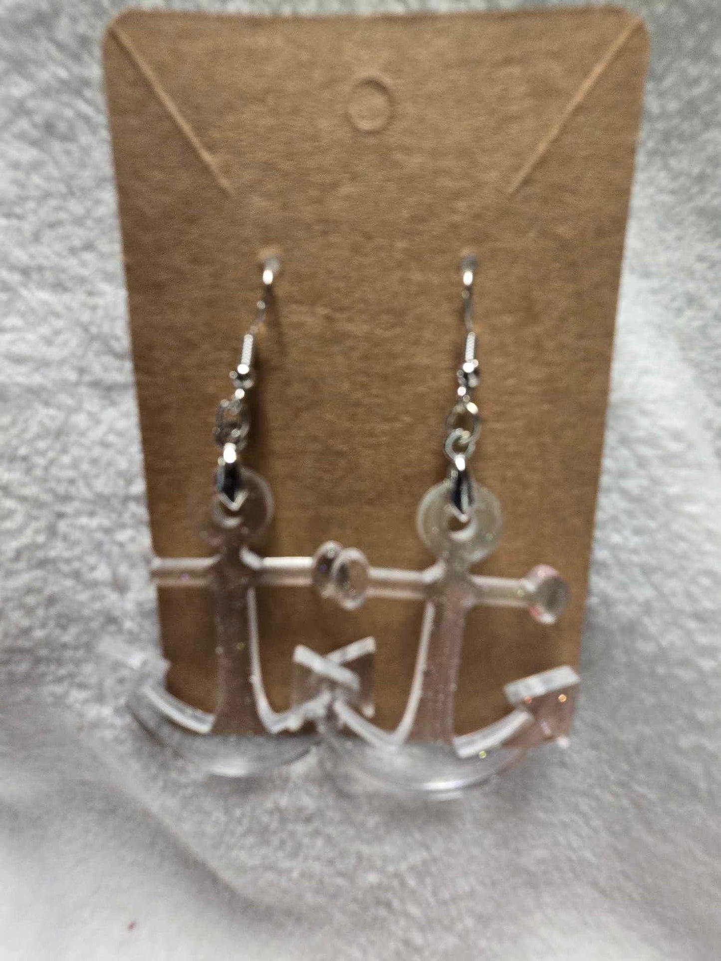 Anchor Earrings Resin