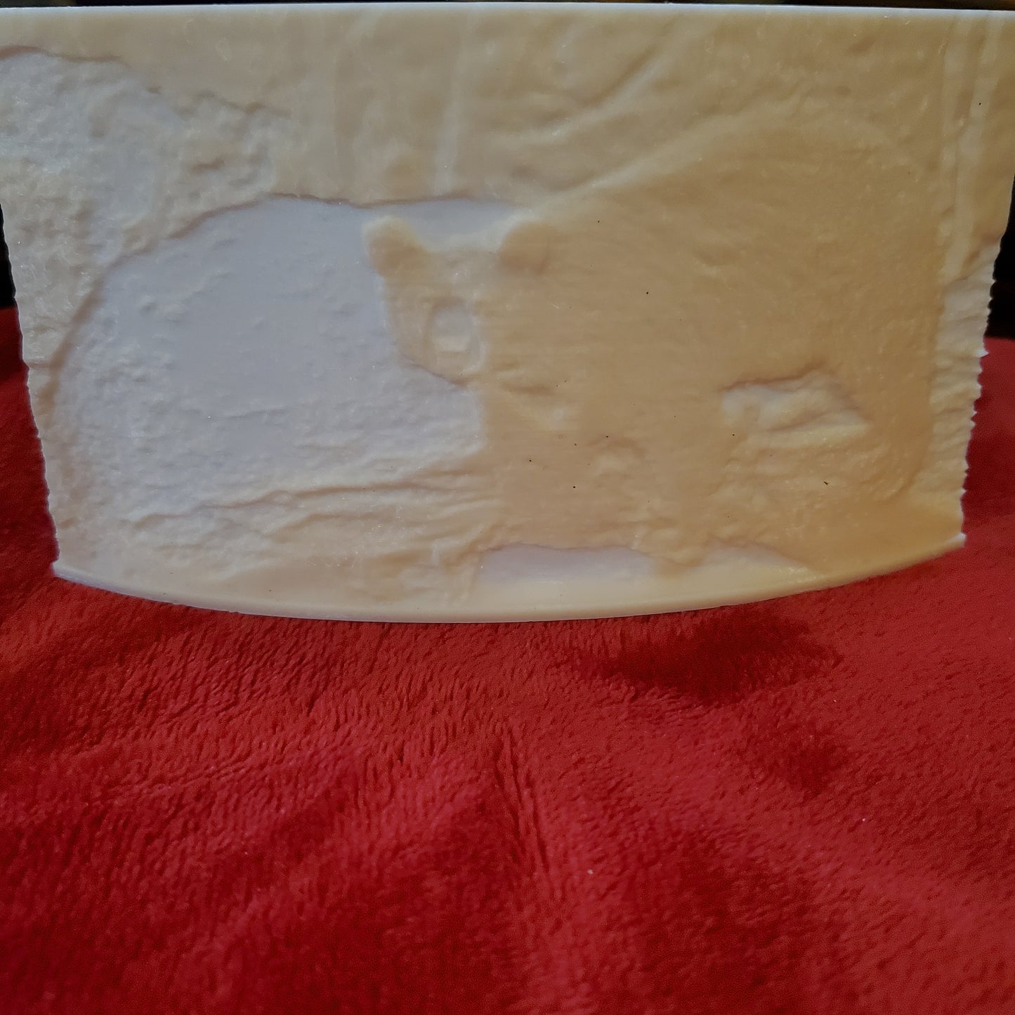 Black Bear Lithophane Puck Light