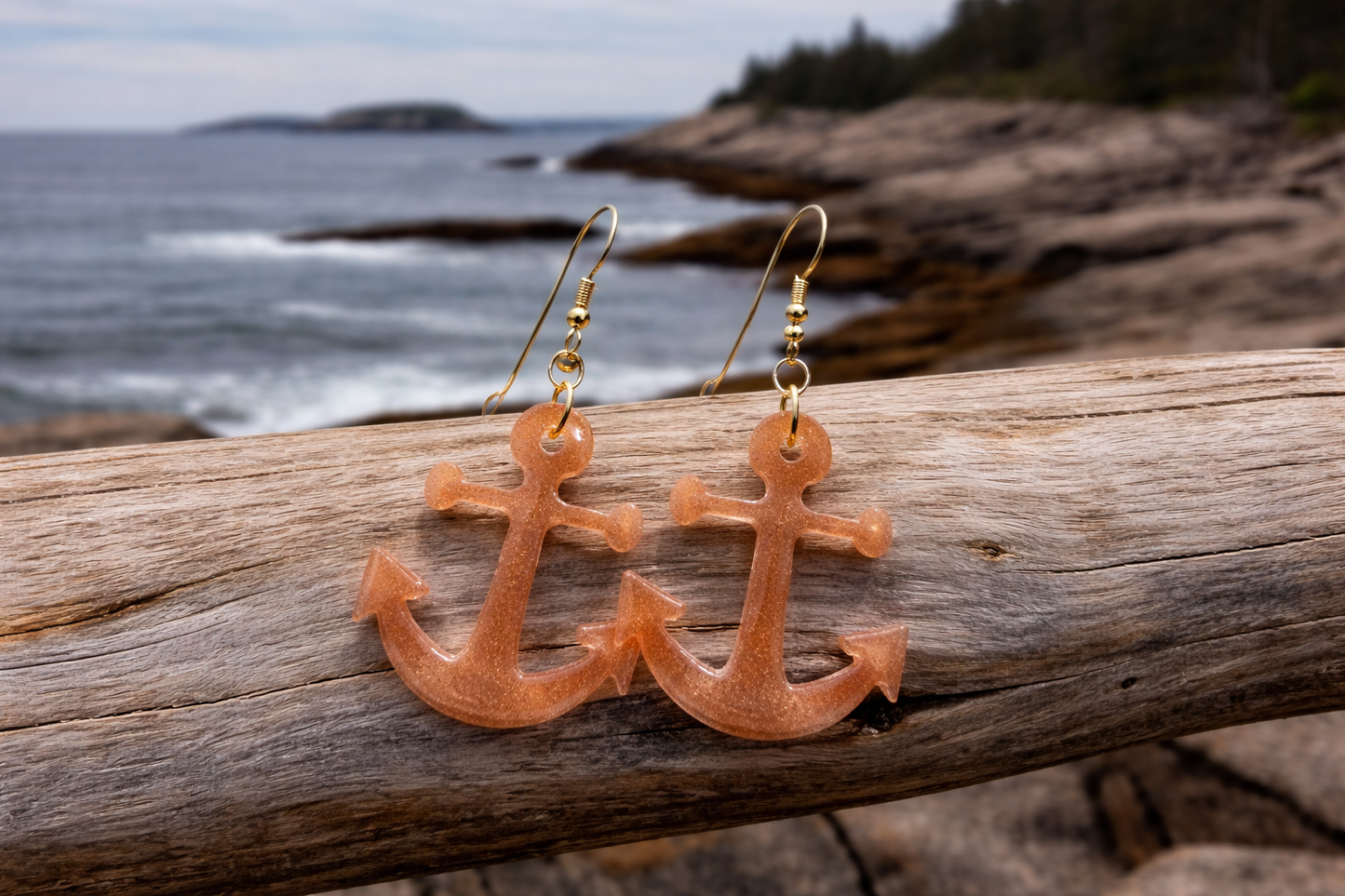Anchor Earrings Resin