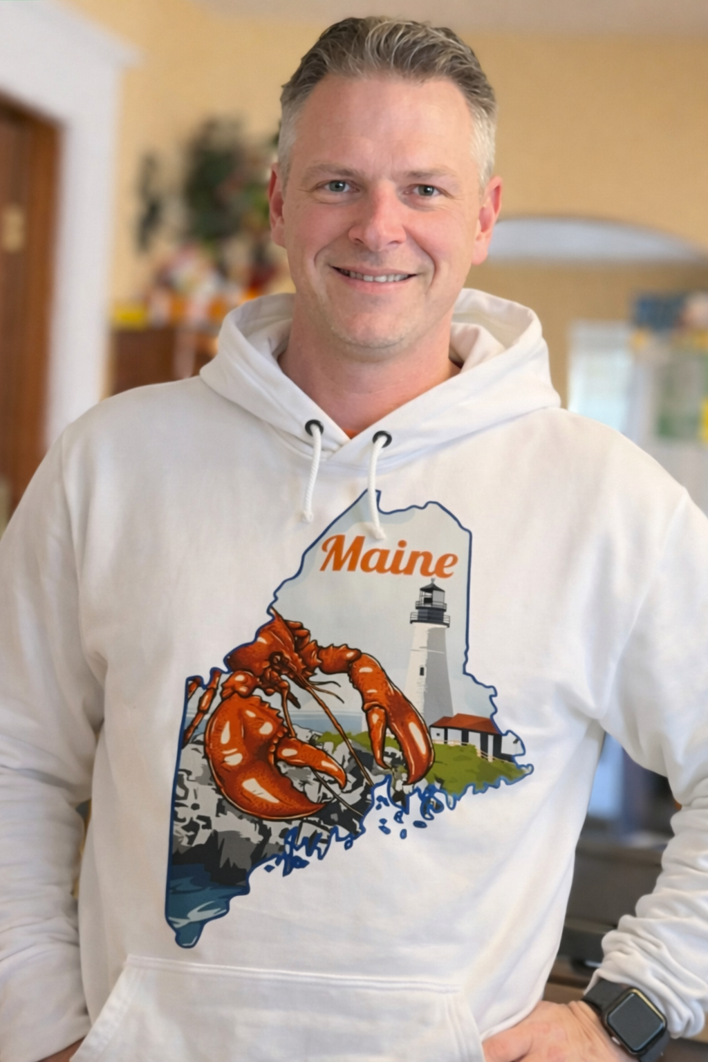 Hoodie Maine Shape with Lobster