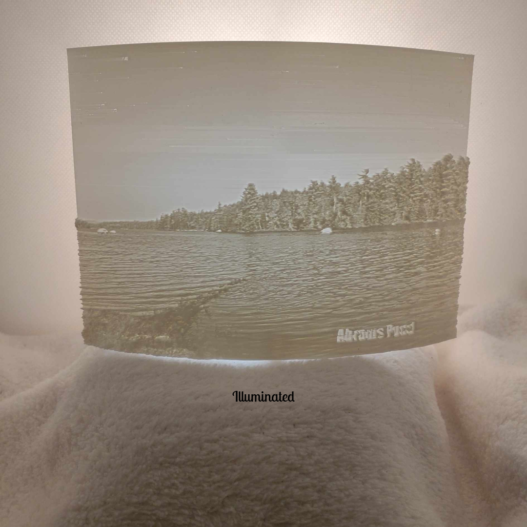 Lithophane Puck Light Abrams Pond