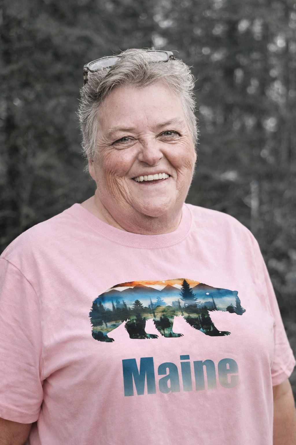 T shirt Maine Bear Scenery