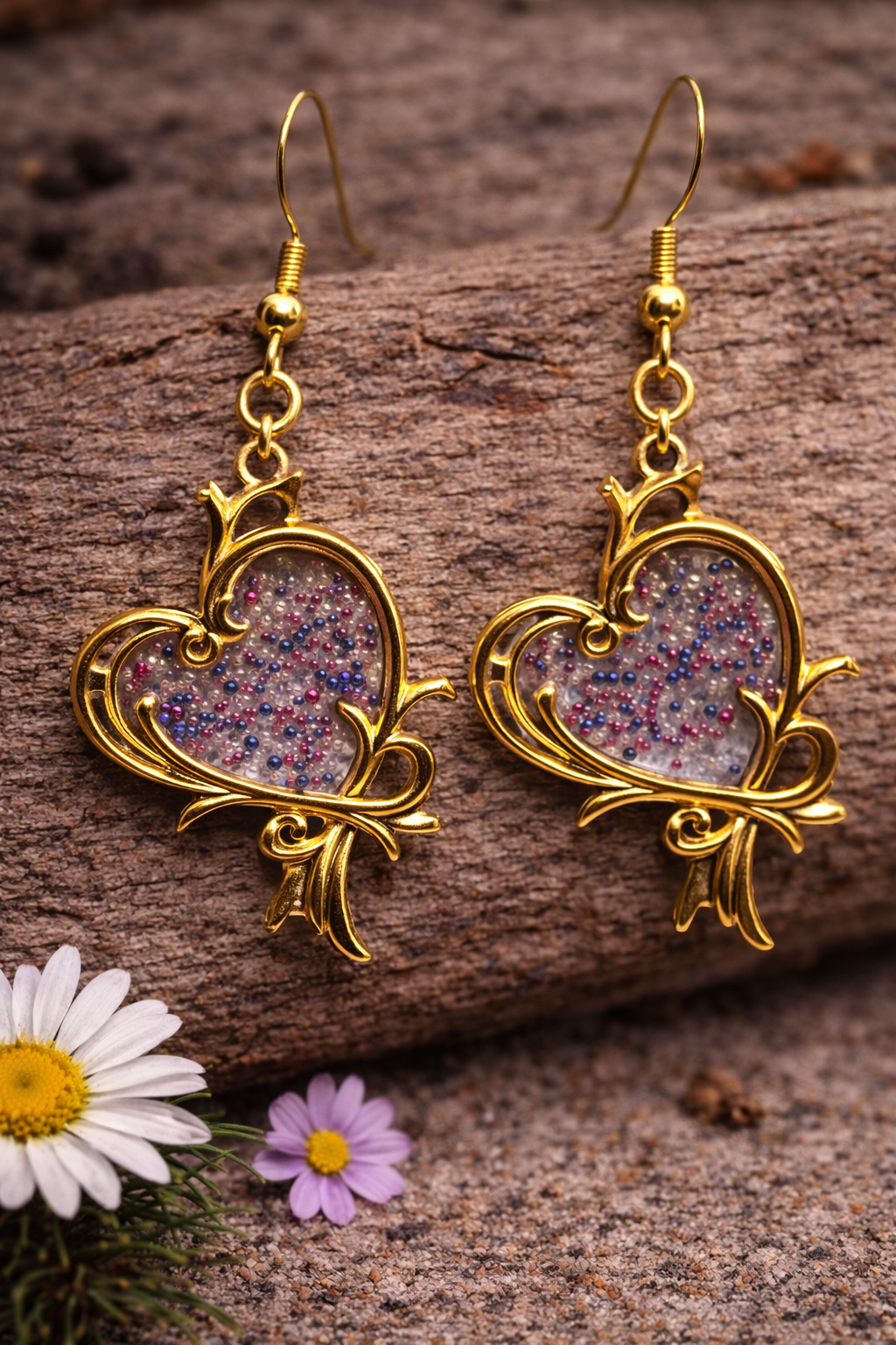 Earrings Confetti Hearts