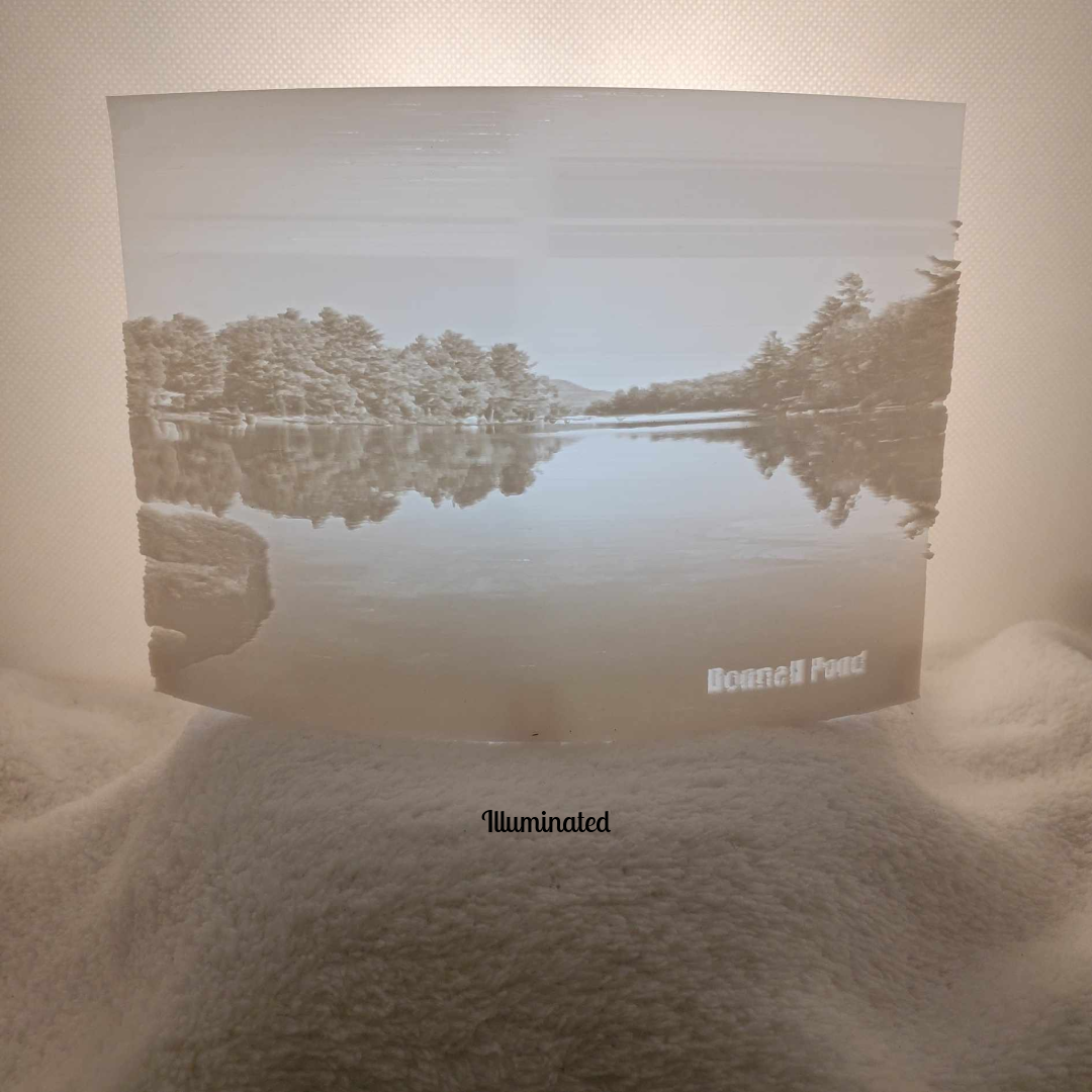 Donnell Pond Lithophane Puck Light