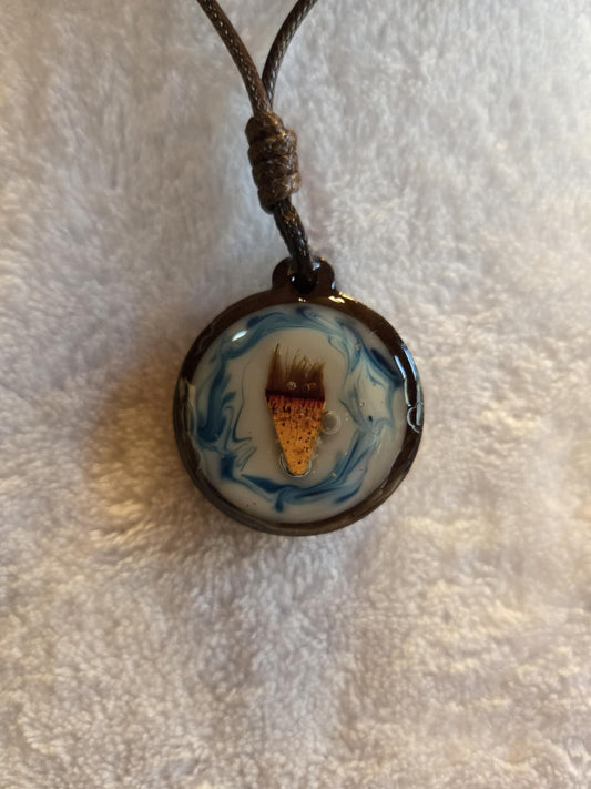 Lobster Notch Necklace wooden base