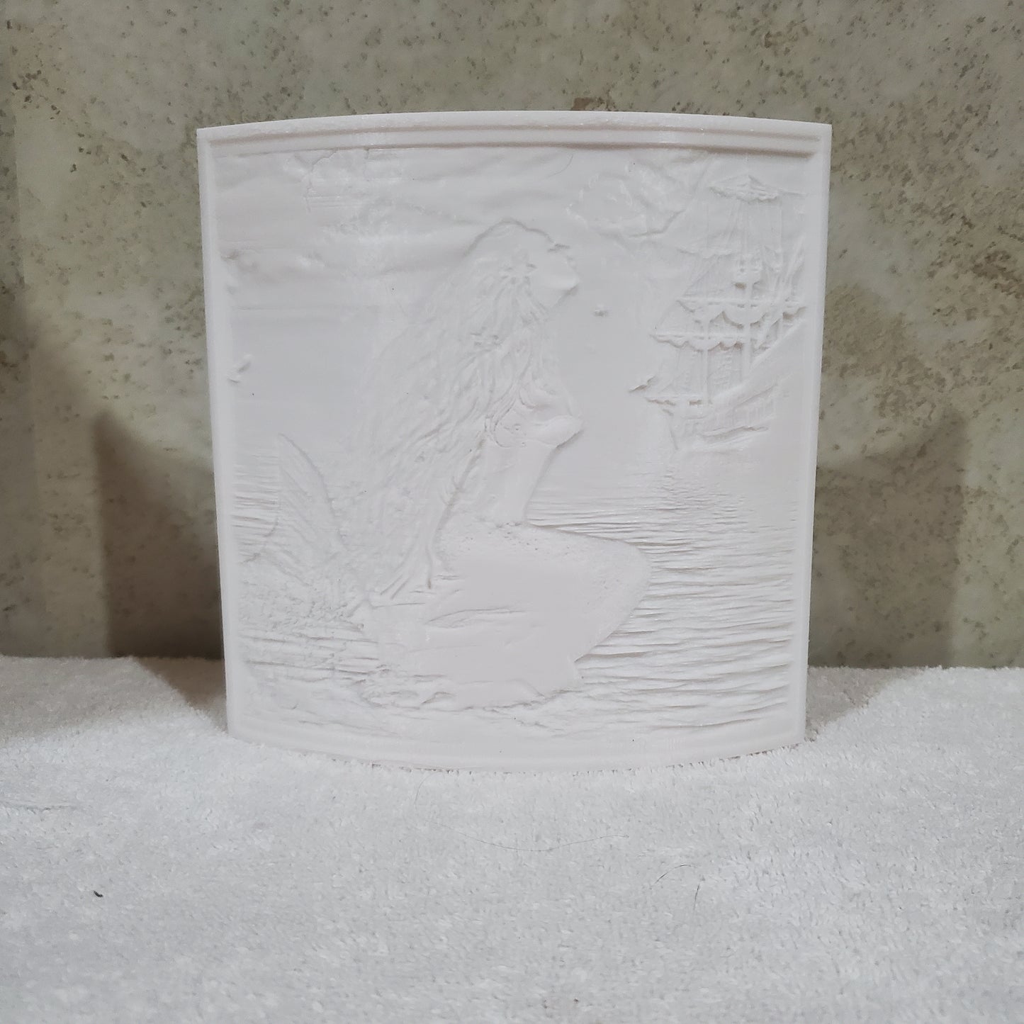 Mermaid Lithophane Puck Light