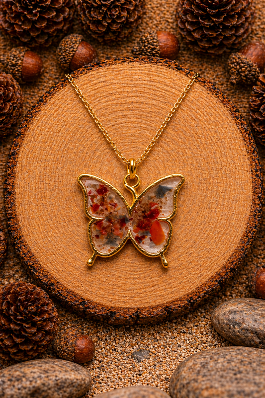 Seaglass Butterfly Necklace