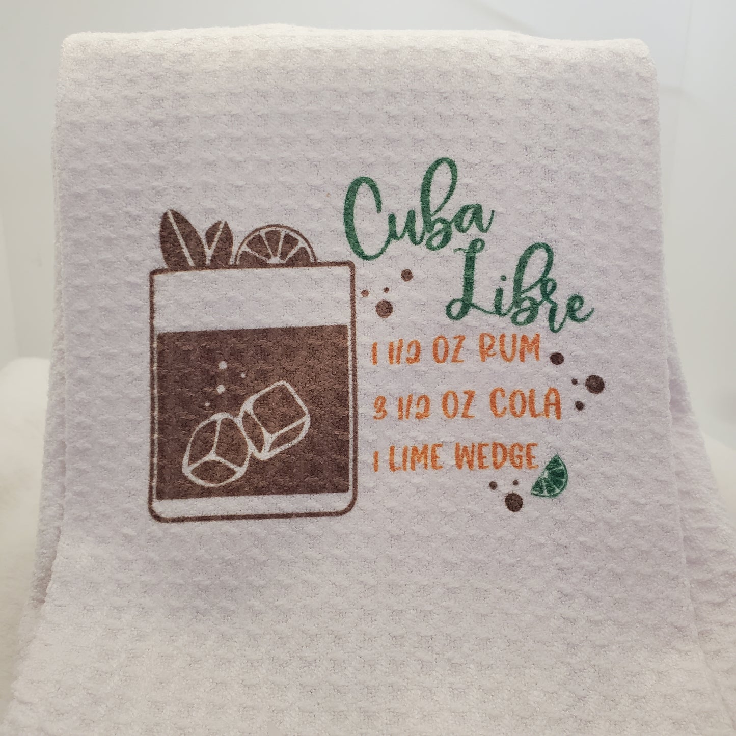 Kitchen Towel with Cuba Libre Recipe