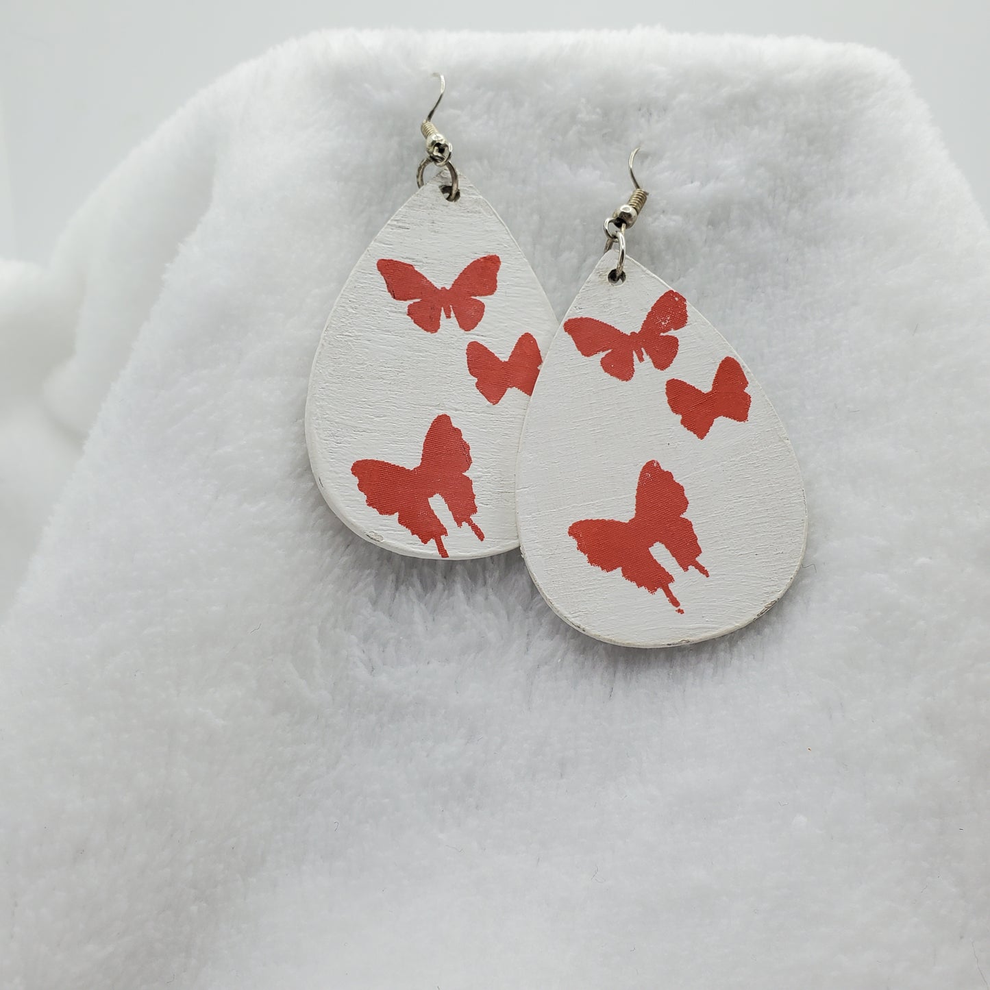 Earrings Wooden Butterflies