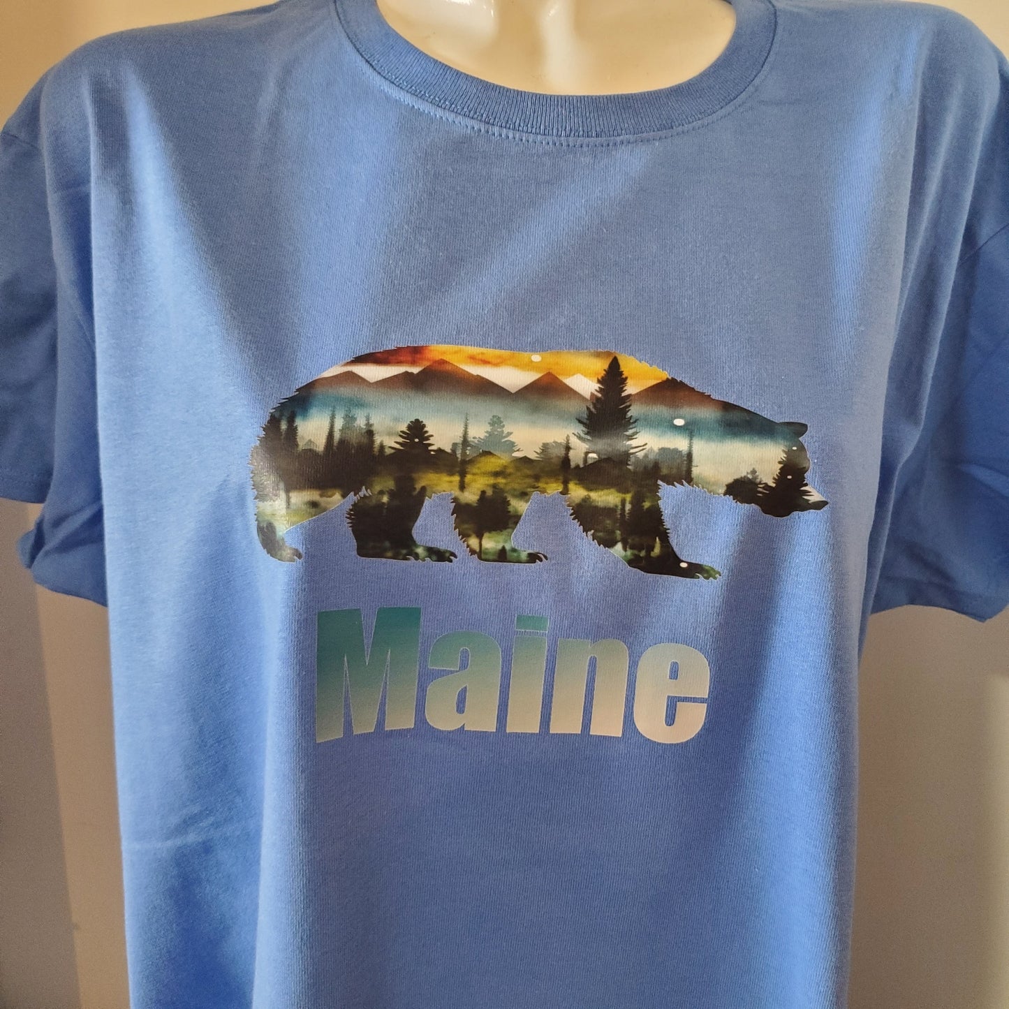 T shirt Bear filled with the rugged coast