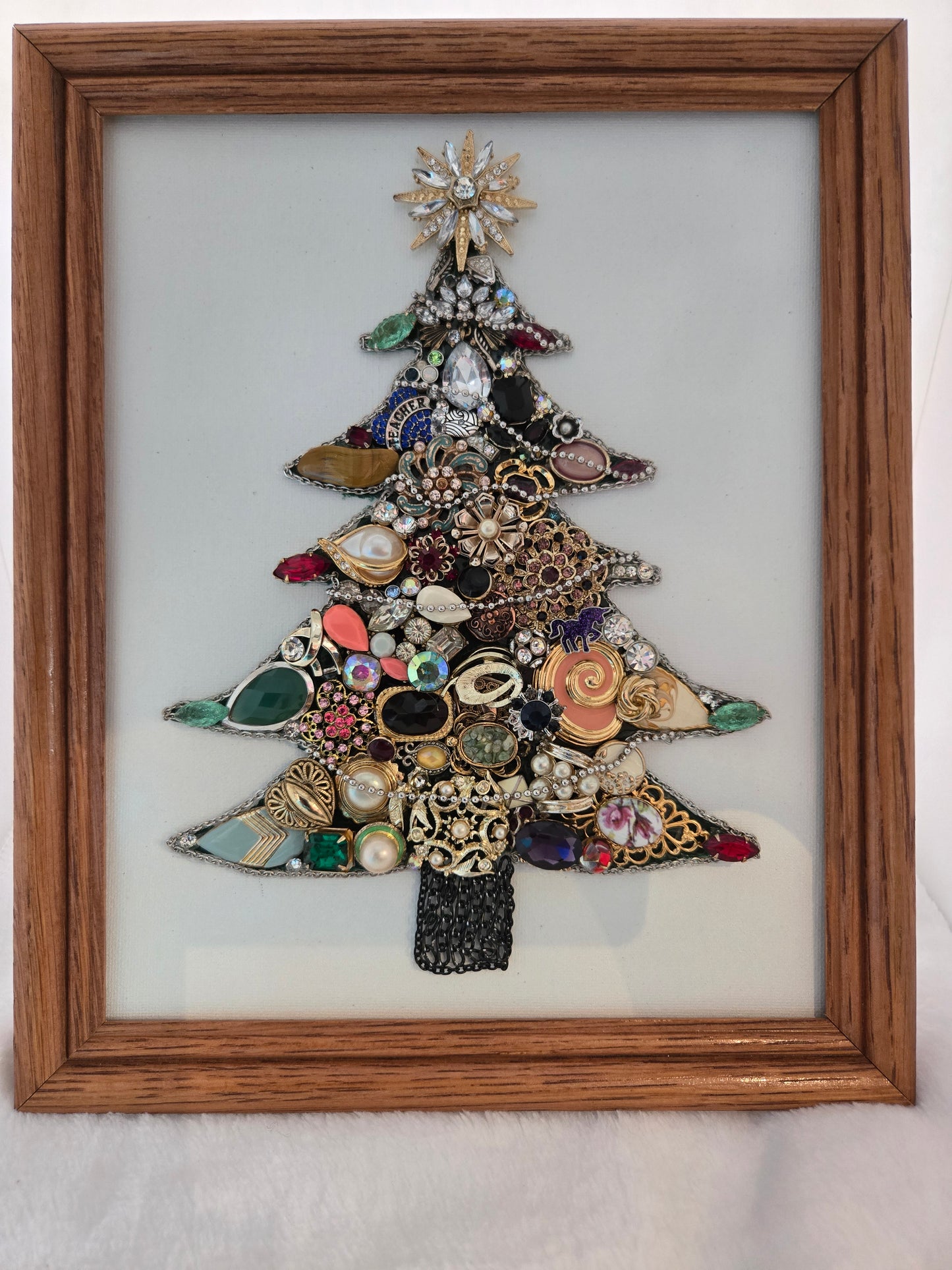 Recycled Jewelry Art Christmaas Tree