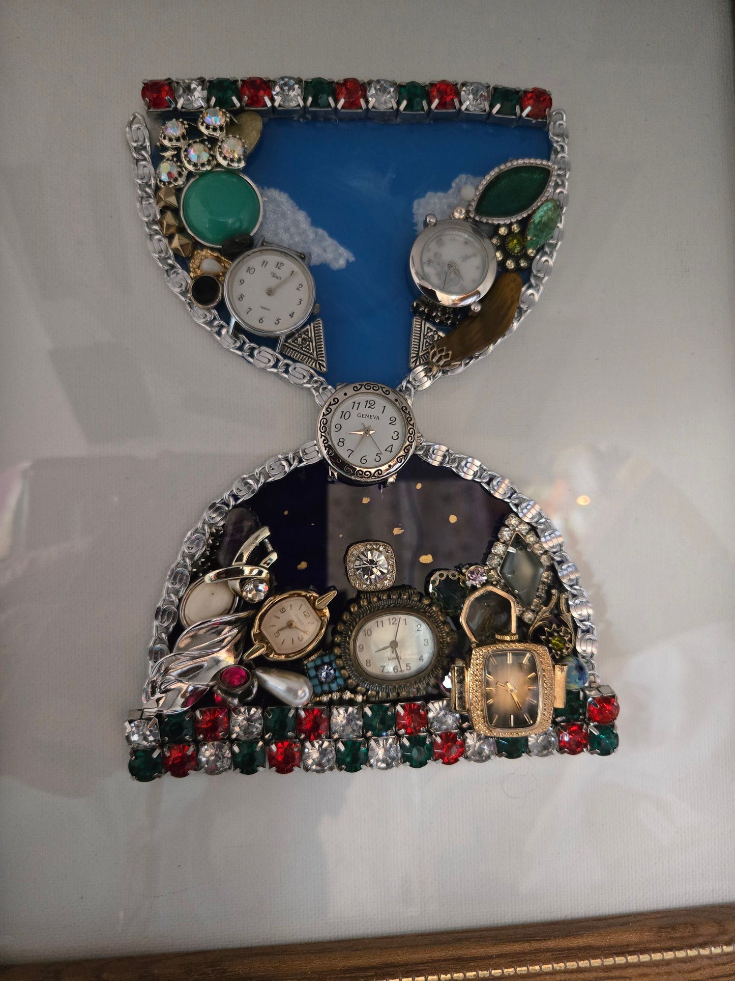 Recycled Jewelry Hourglass