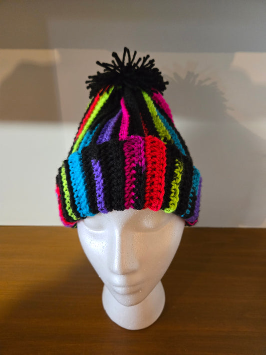 Hat multi color beanie style