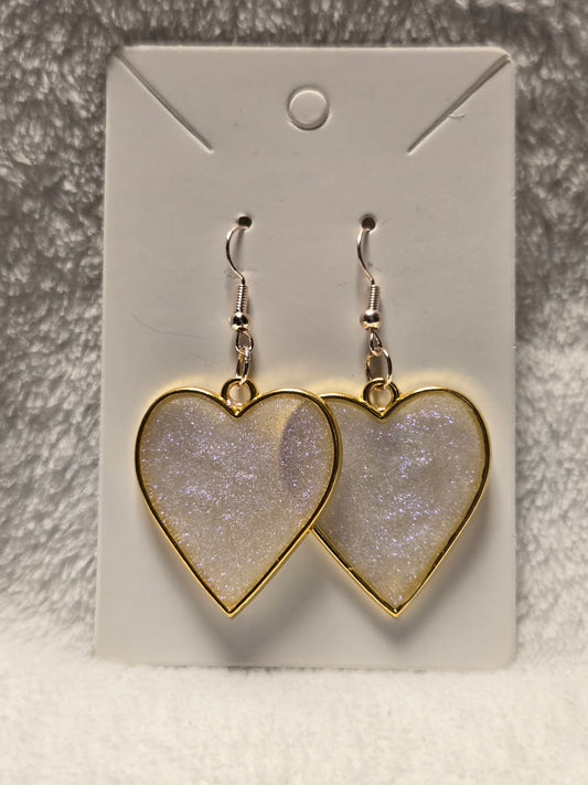 Earrings Frosted Sparkle Heart