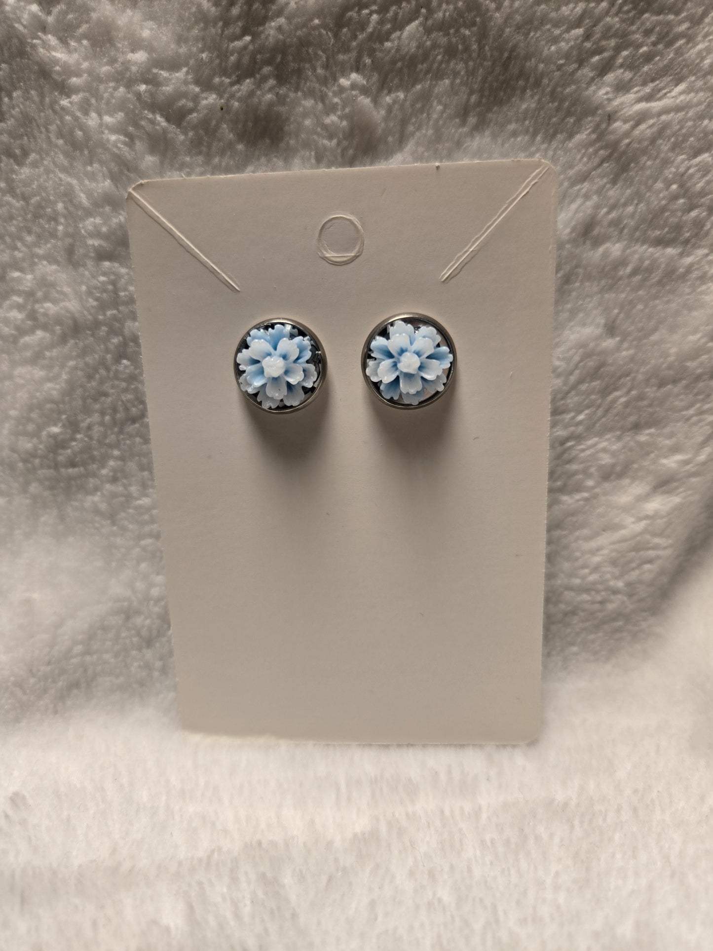 Earrings Blue Flowers