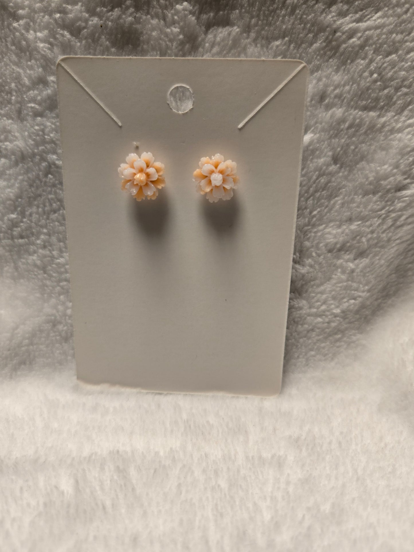 Earrings Peach Flowers