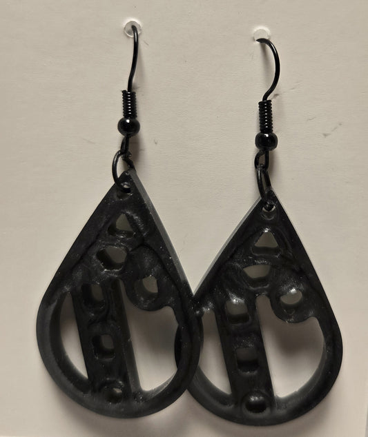 Earring Candy-cane black