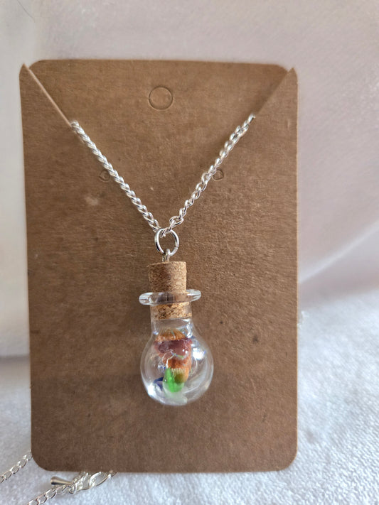Lobster Notch Seaglass in a Bottle