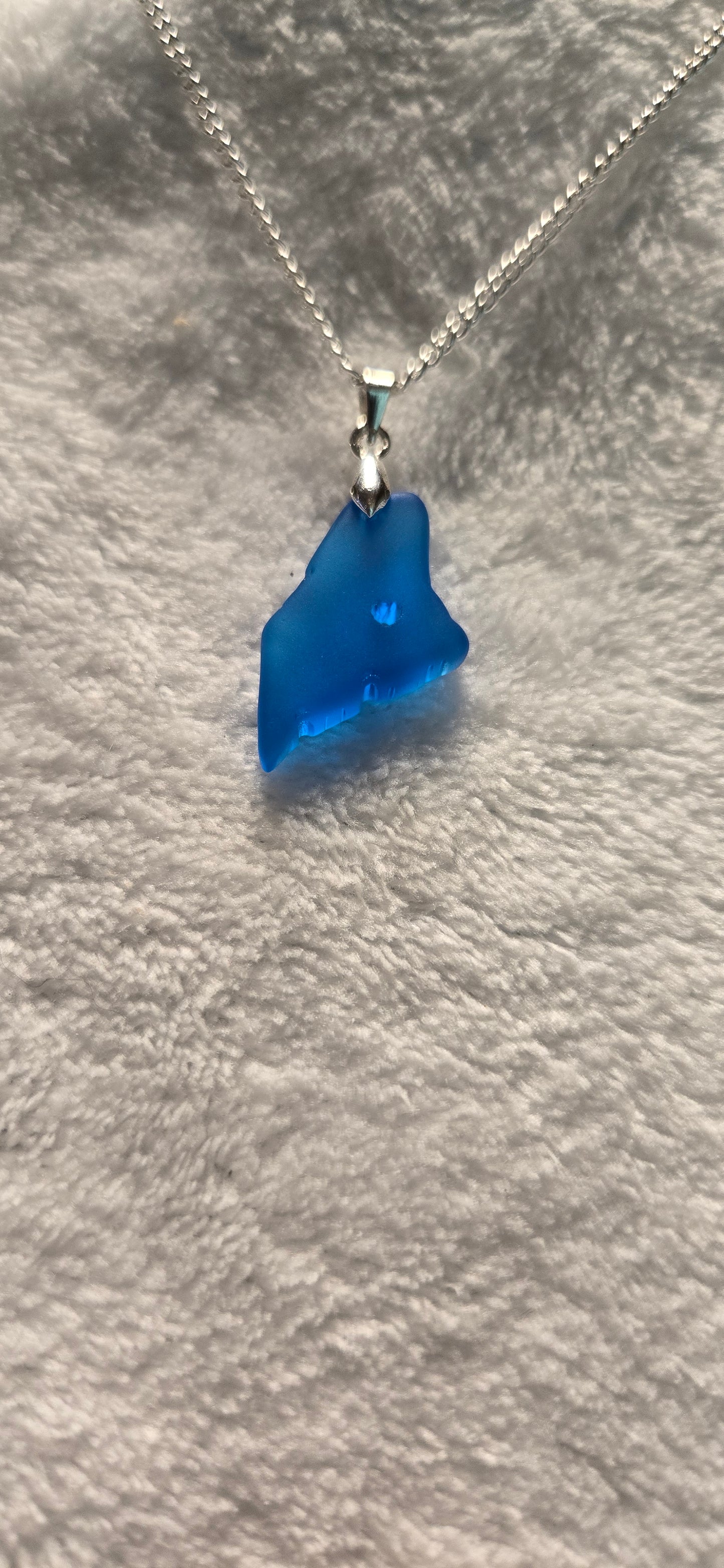 Maine Shaped Seaglass Necklace