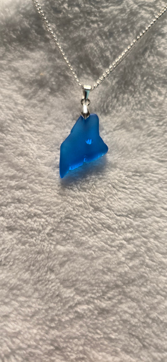 Maine Shaped Seaglass Necklace