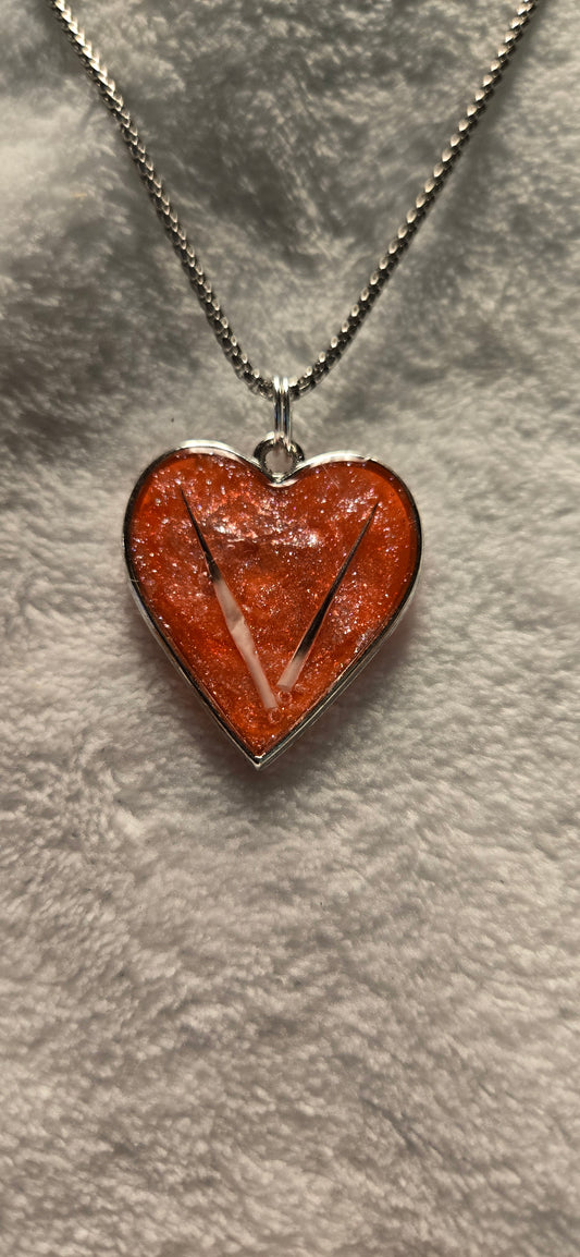 Heart Porcupin Quill Necklace