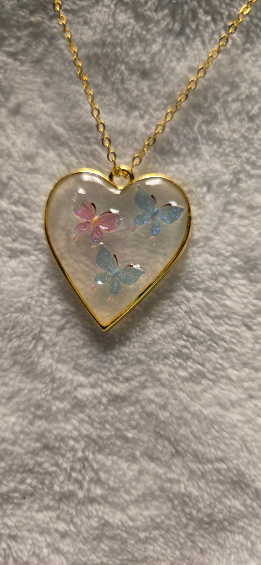 Butterfly Heart Necklace
