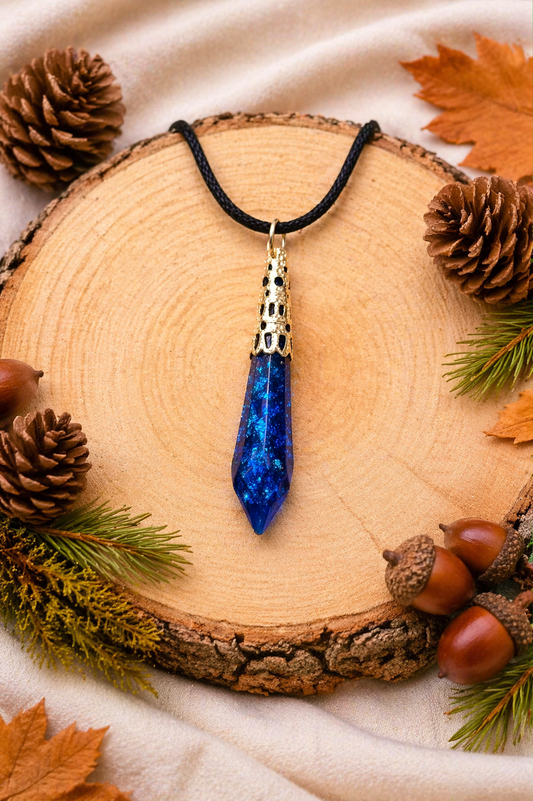 Black Sparkle Pendulum Necklace