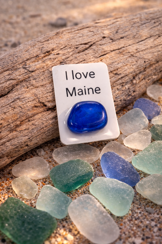 Key chains with seaglass