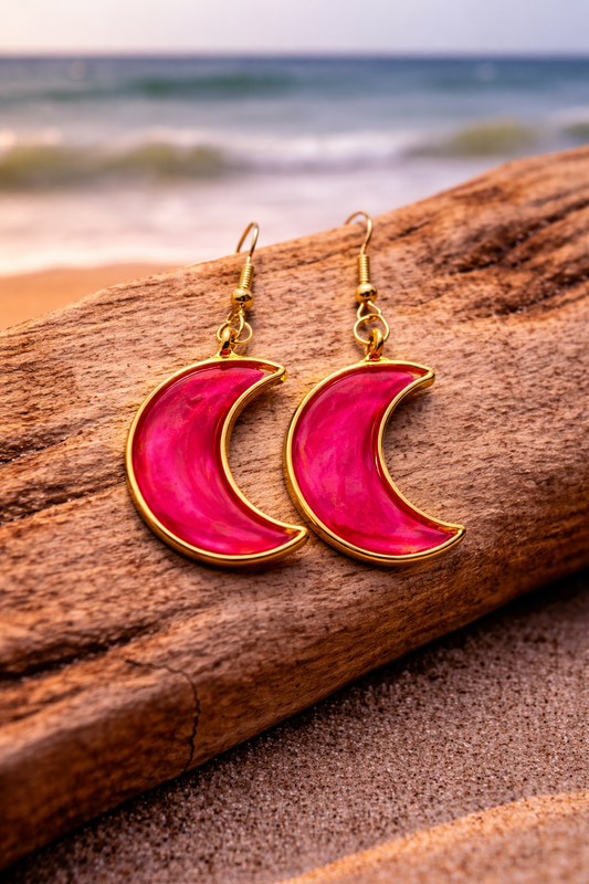 Earrings Pink Moons