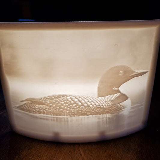 Lone Loon Lithophane Puck Light