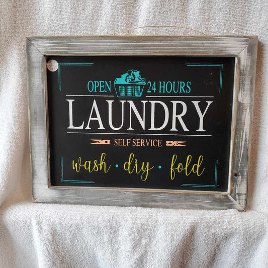 Laundry Sign Hand Chalked