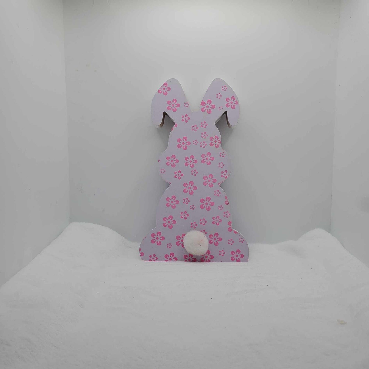 Pink Flowered Bunny Shelf Sitter