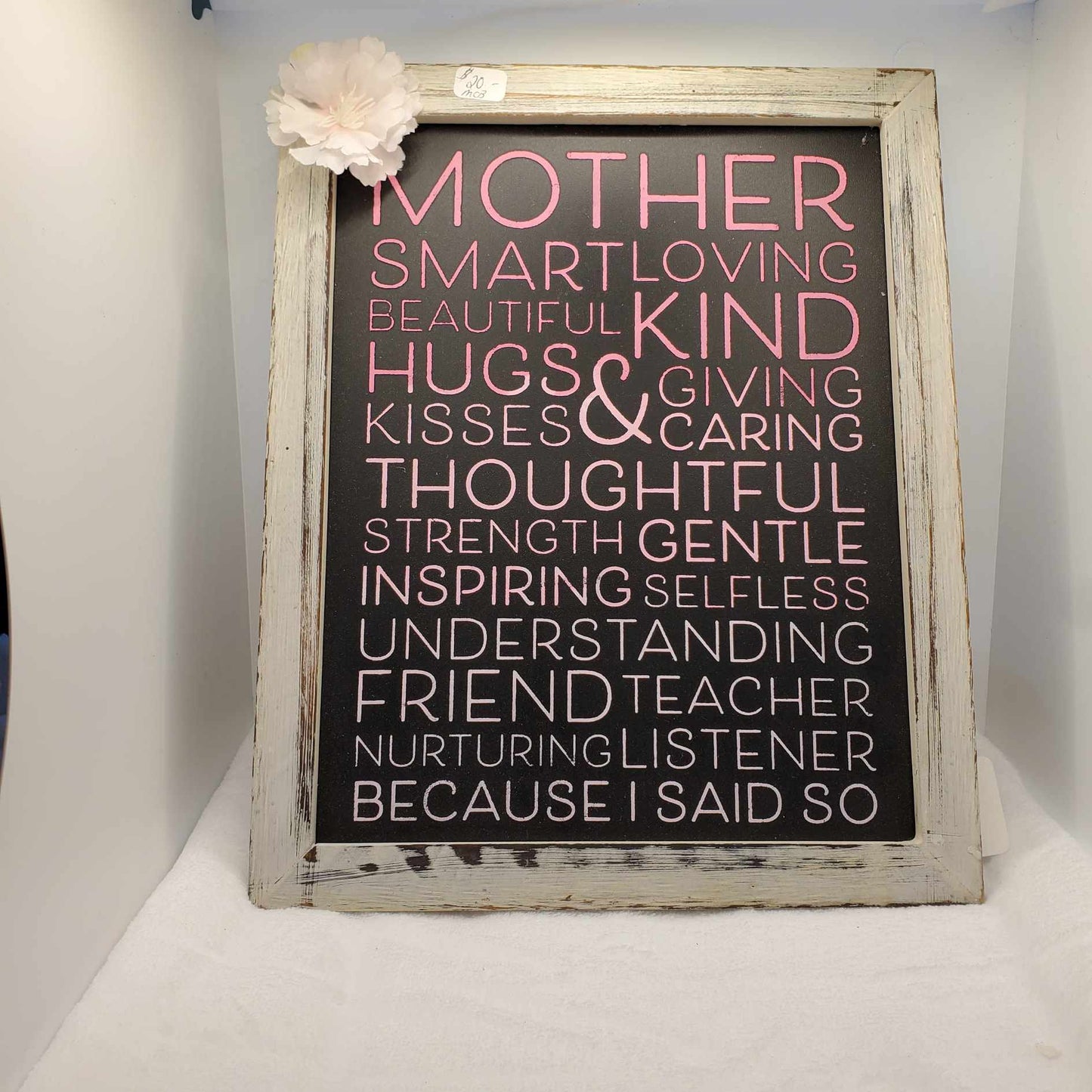 Mother Hand Chalked Words of Love