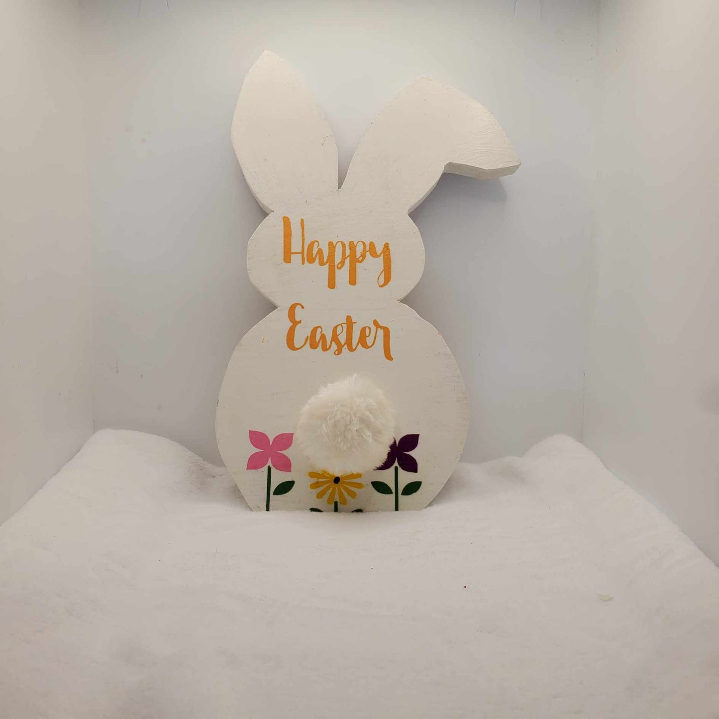 Happy Easter Bunny with cotton tail