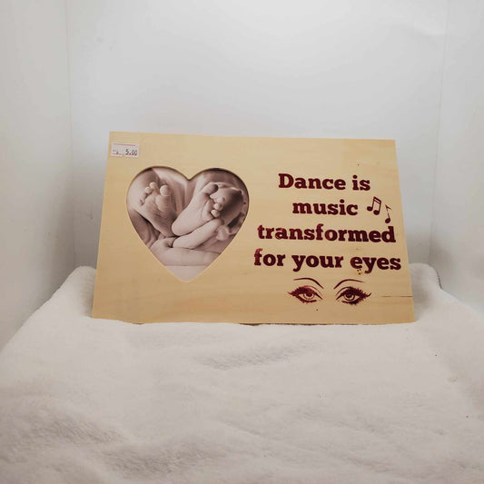 Dance Transforms Music Hand Chalked Picture Frame