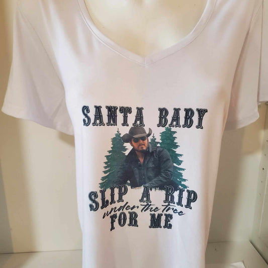 T shirt Rip Santa Baby